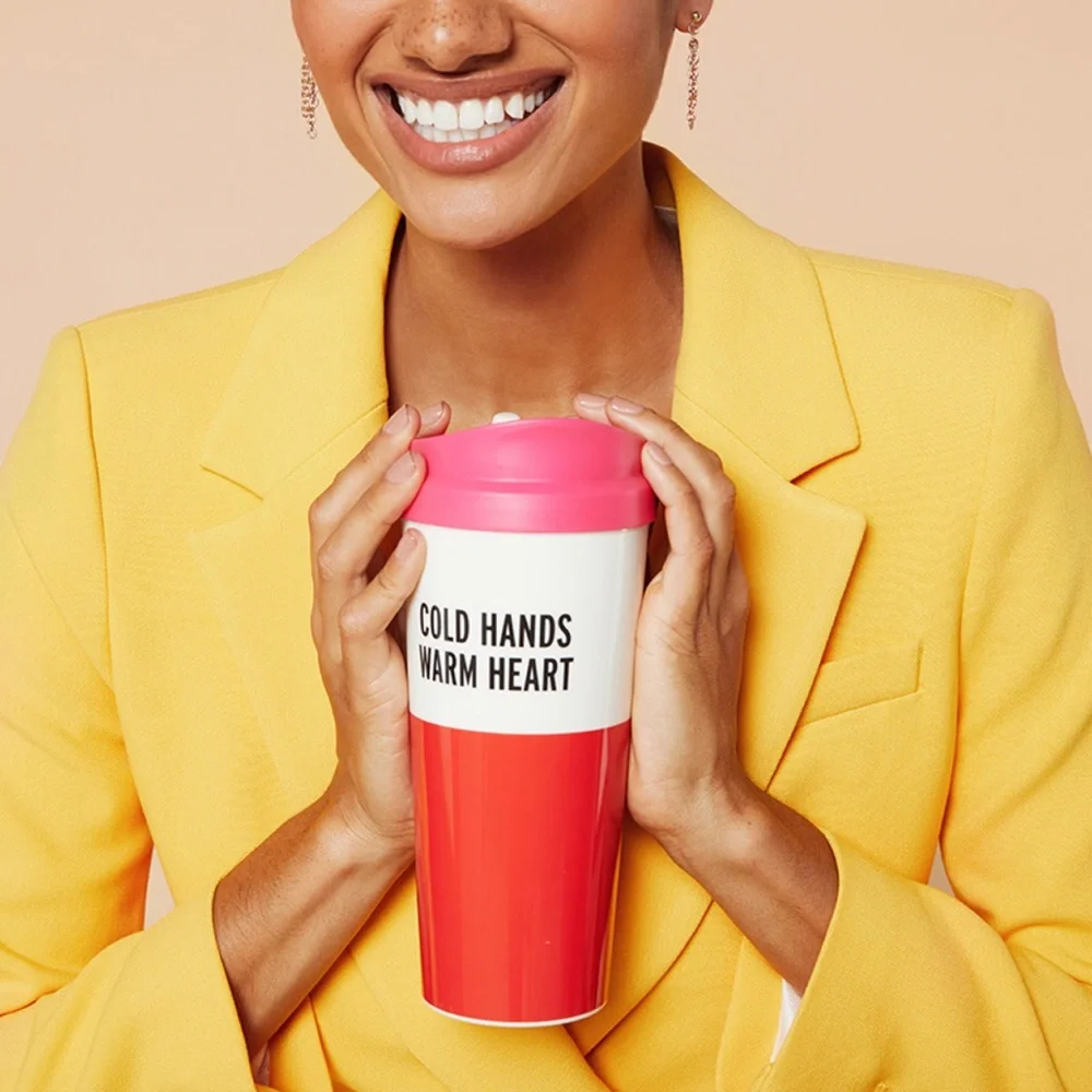 Kate Spade Cold Hands Warm Hearts Thermal Mug